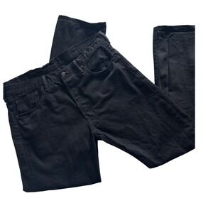 Levis 501 Jeans‎ Mens Black Straight Leg Button Fly W38 L34 Denim Pants